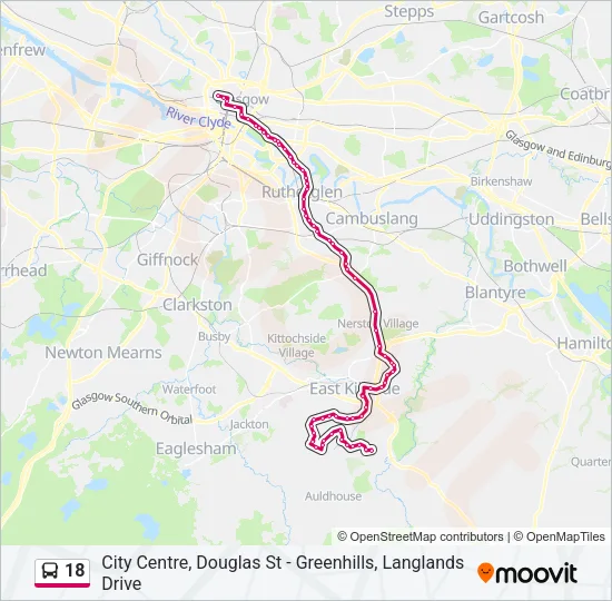 18 Bus Line Map