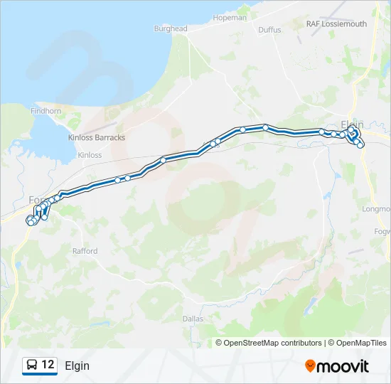 12 Bus Line Map