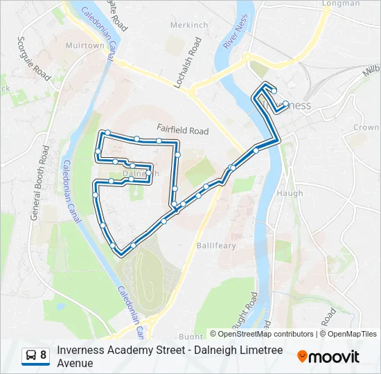 8 Bus Line Map