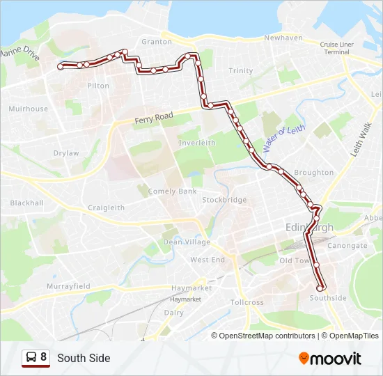 8 Bus Line Map