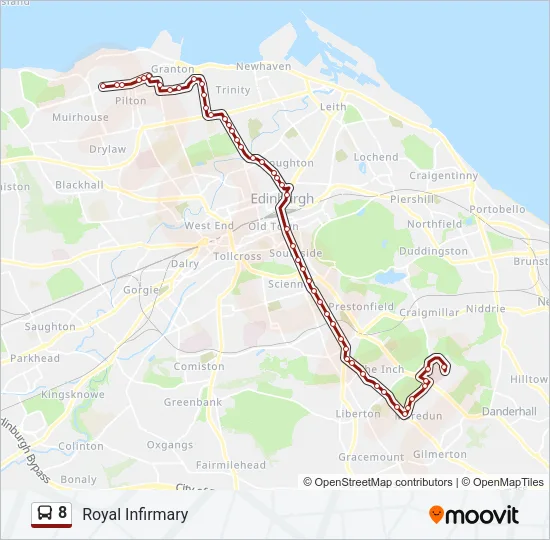 8 Bus Line Map