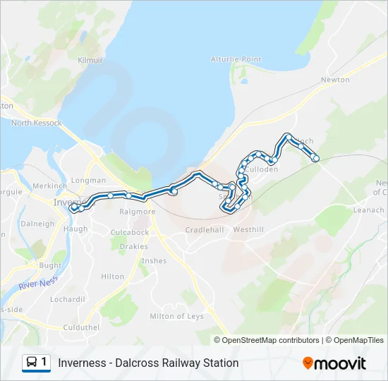 1 Bus Line Map
