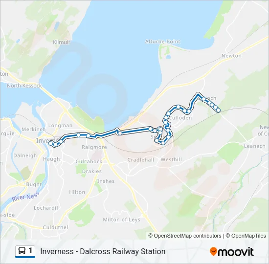 1 Bus Line Map