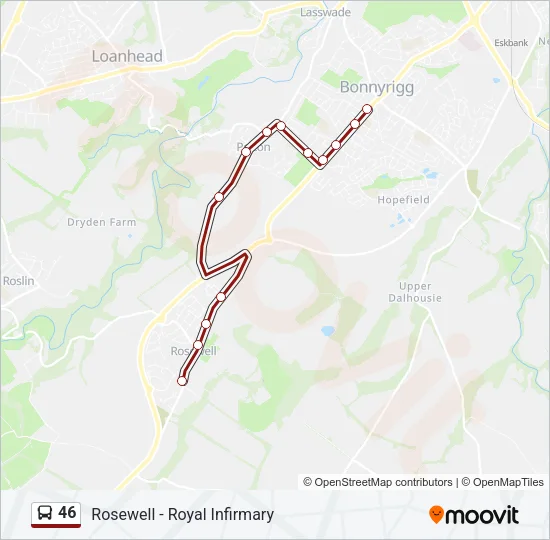 46 Route: Schedules, Stops & Maps - Bonnyrigg (Updated)