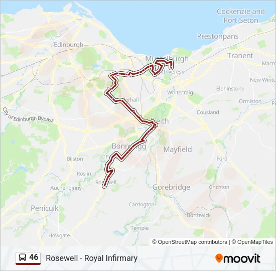 46 Bus Line Map