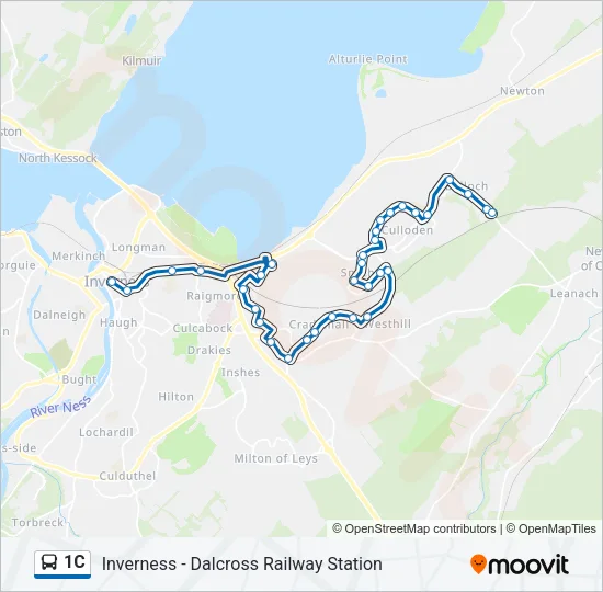 1C Bus Line Map