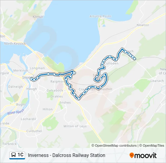 1C Bus Line Map