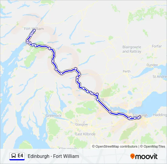 E4 Bus Line Map