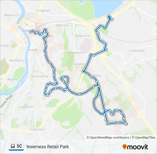 5C Bus Line Map