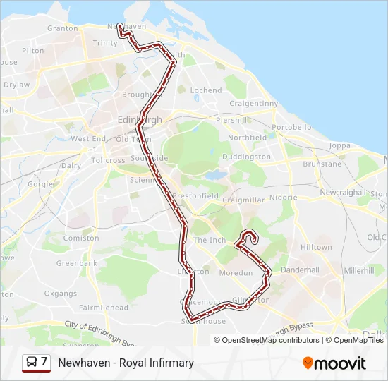 7 Route: Schedules, Stops & Maps - Royal Infirmary (Updated)