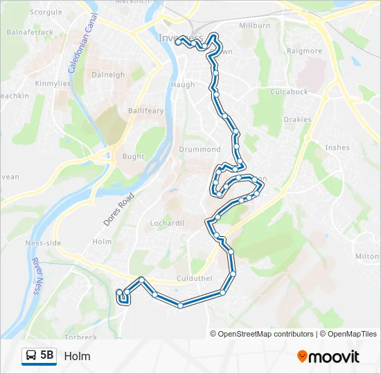 5B Route: Schedules, Stops & Maps - Holm (Updated)