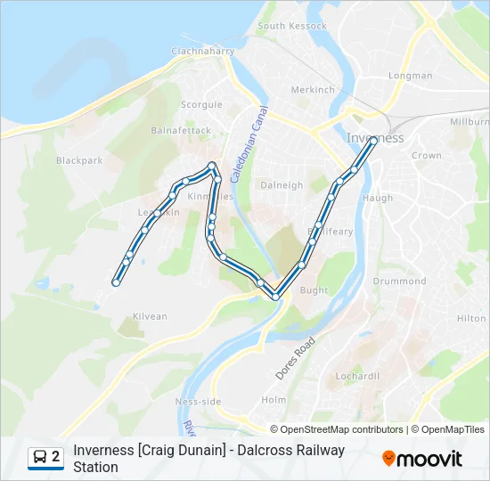 2 Bus Line Map