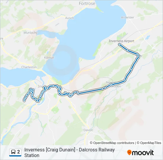 2 Bus Line Map
