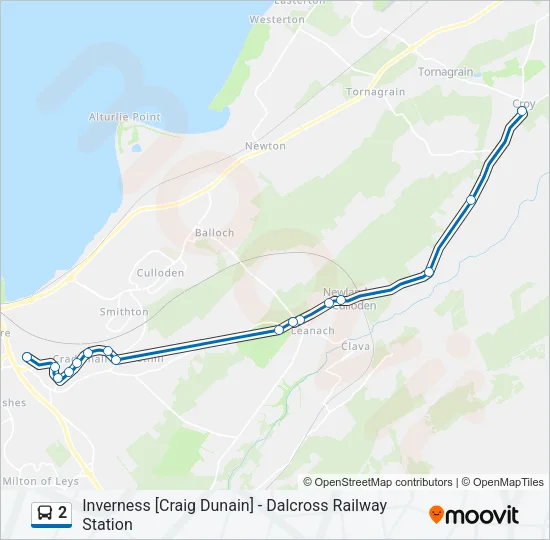 2 Bus Line Map