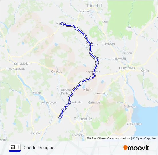 1 Bus Line Map