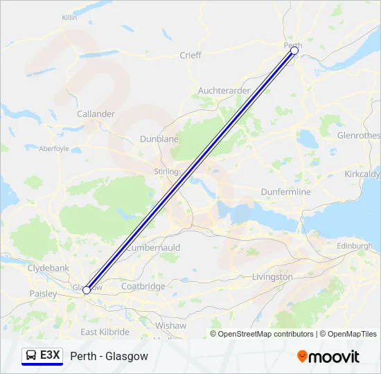 E3X Bus Line Map