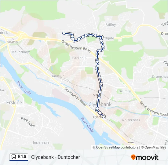 81A Bus Line Map