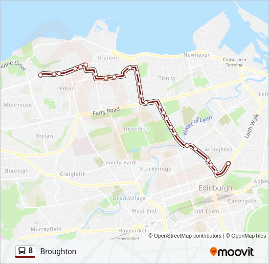 8 Bus Line Map