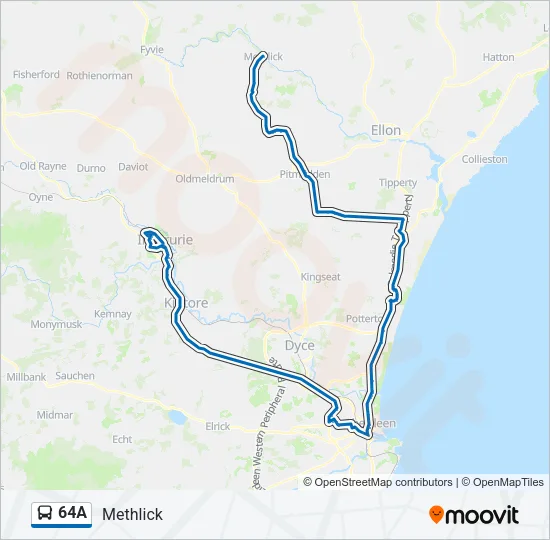 64A Bus Line Map