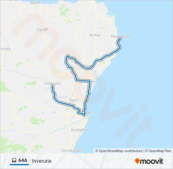 64A Bus Line Map