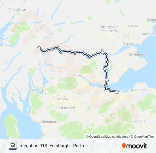 MEGABUS 913 Bus Line Map