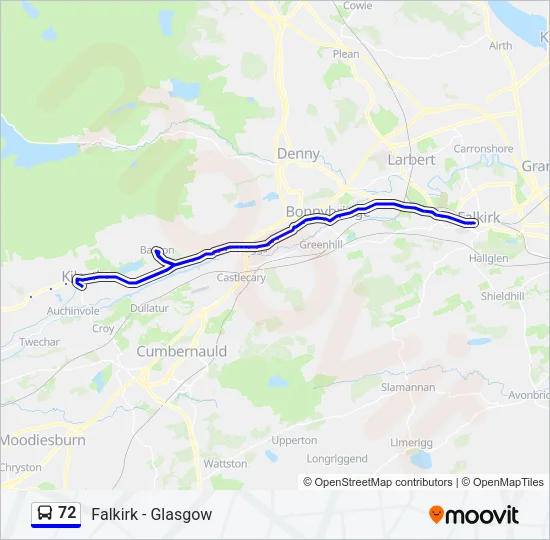 72 Bus Line Map