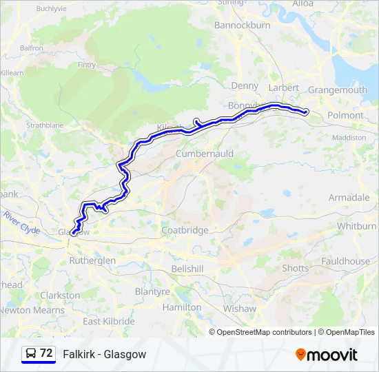 72 Bus Line Map