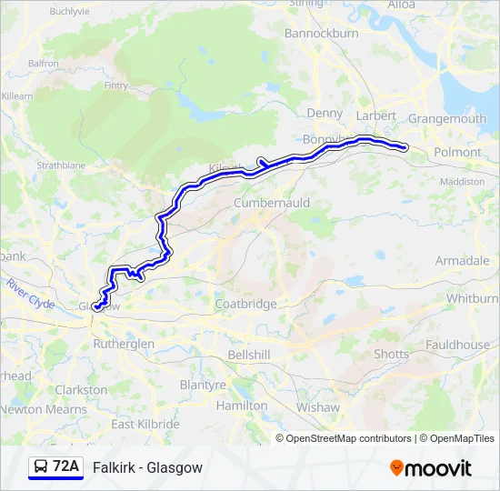 72A Bus Line Map