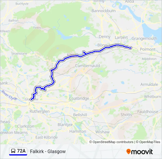 72A Bus Line Map