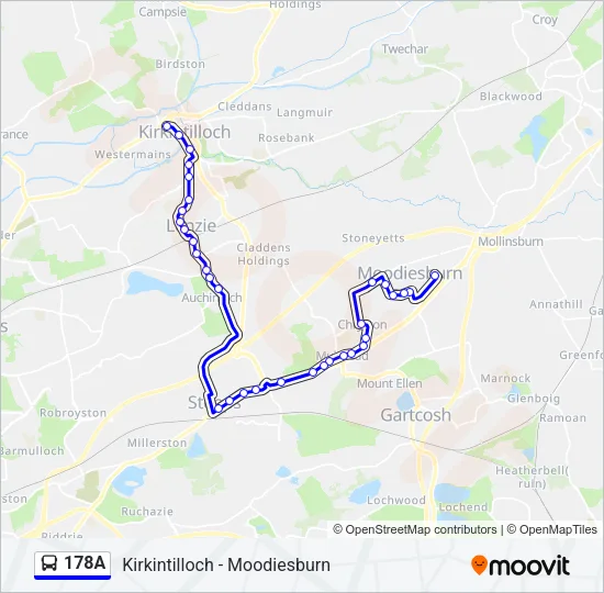 178A Bus Line Map
