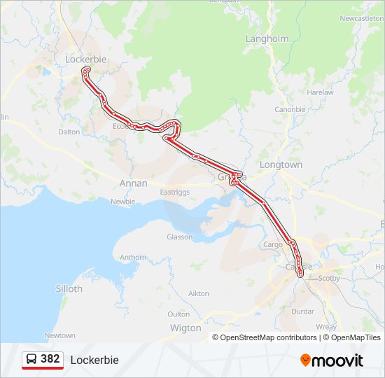 382 bus Line Map