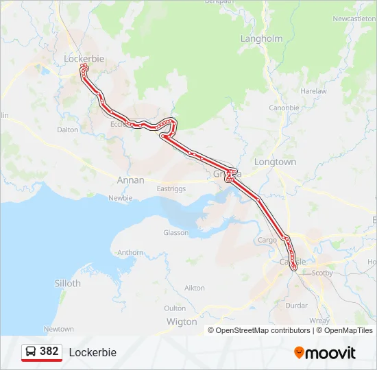 382 Bus Line Map