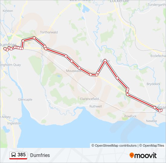 385 Route Schedules, Stops & Maps Dumfries (Updated)