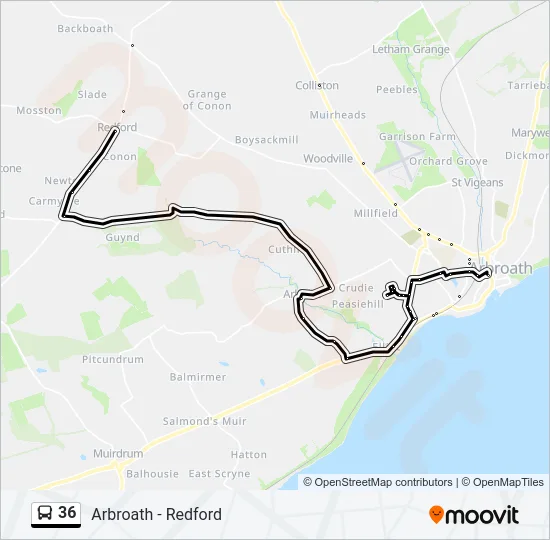 36 Bus Line Map
