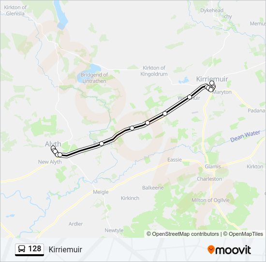 128 Bus Line Map