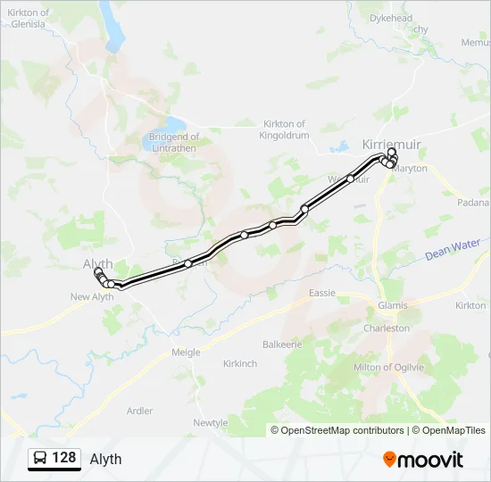 128 Bus Line Map
