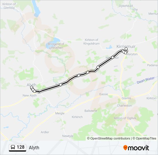 128 Bus Line Map