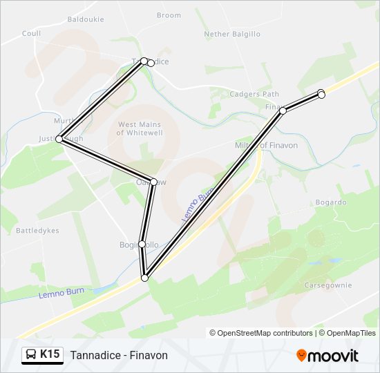 K15 Bus Line Map