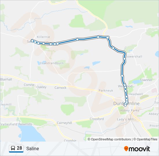 28 Bus Line Map