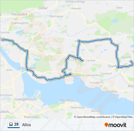 28 bus Line Map