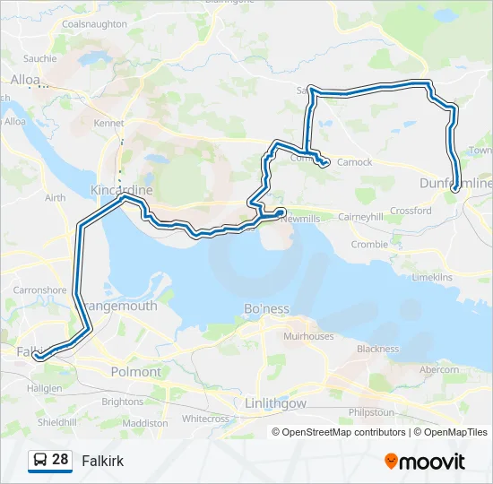 28 Bus Line Map