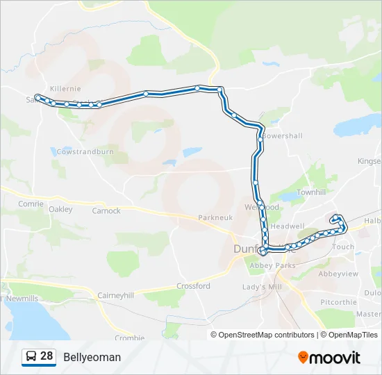 28 Bus Line Map