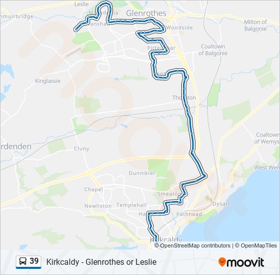 Bus 39 Route Map 39 Route: Schedules, Stops & Maps - Kirkcaldy (Updated)