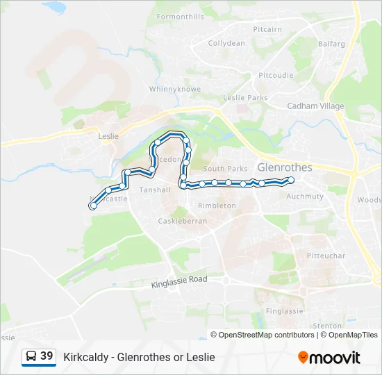 39 Route: Schedules, Stops & Maps - Glenrothes (Updated)