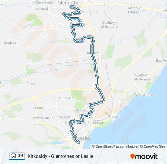 39 bus Line Map