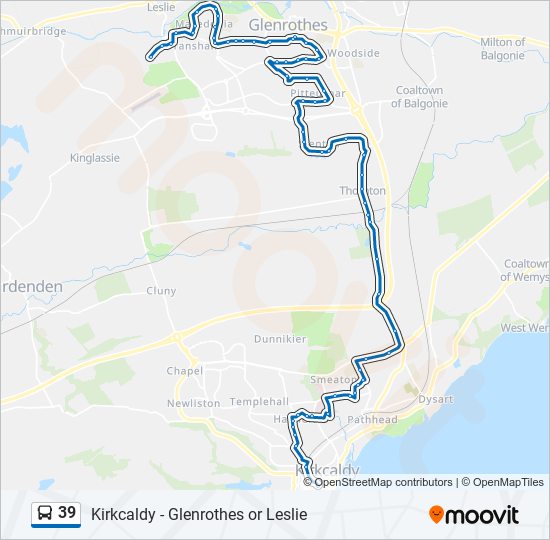 39 bus Line Map