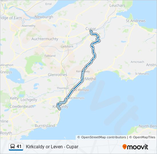 Bus 41 Route Map 41 Route: Schedules, Stops & Maps - Cupar (Updated)