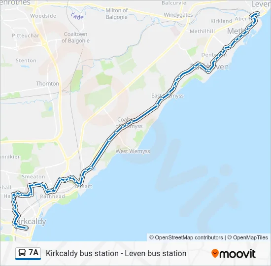 7A Route: Schedules, Stops & Maps - Leven (Updated)