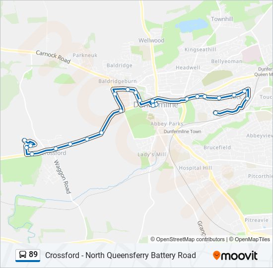 89 Route Schedules, Stops & Maps Dunfermline (Updated)