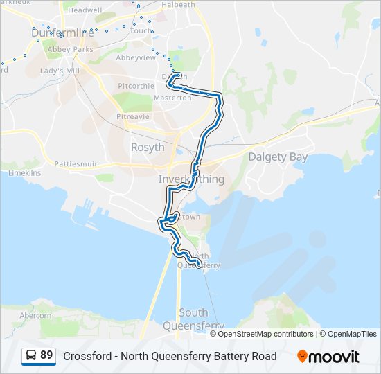 89 Bus Line Map